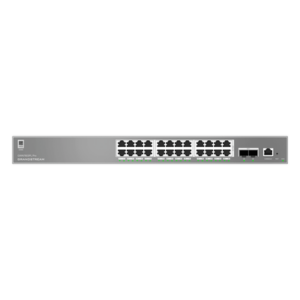 Switch Administrable L2++ / 24 Puertos Gigabit PoE / PoE++ 250W / 2 Puertos SFP+ / 88 Gbps / VLAN 4K / QoS Avanzado