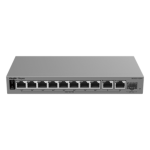 Switch PoE Gigabit Smart Cloud-Managed / 11 Puertos / 8 Puertos PoE+ 120 W / 1 Puerto SFP Uplink / Capa 2 / Sin Ventilador / Protección 6 kV
