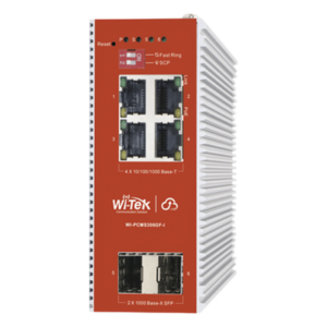 Switch PoE Industrial L2+ / 4 Puertos Gigabit PoE 802.3af/at / 2 Puertos SFP / Presupuesto PoE 120 W / Administración Cloud / Protocolo ERPS / Sin Ventiladores / IP40