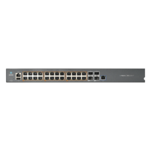 Switch Capa 3 / 28 Puertos / 24 PoE Gigabit 802.3af/at / 4 SFP+ / 128 Gbps / Administración en la Nube