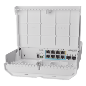 Switch Smart / 7 Puertos PoE Inverso Gigabit / 2 SFP+ 10G / IP66 Exterior / 28 Gbps / 12-57V