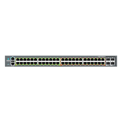 Switch Empresarial / Cloud-Managed / Layer 2-3 / 48 Puertos Gigabit / 6 Puertos SFP28 25G / PoE++ 90W / Dual Power CRPS / 420 Gbps Throughput