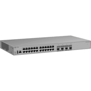 Switch Gigabit PoE+ Gestionable / 24 Puertos 10/100/1000BASE-T PoE+ / 4 Puertos SFP+ 1GE/2.5GE/10GE / Capacidad 128 Gbps / Tasa de Reenvío 95.232 Mpps / PoE Budget 370 W / Protección Sobretensión 10 kV / VSU / Línea Cybrey