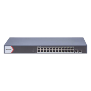 Switch PoE+ Monitoreable / 24 Puertos Gigabit / 1 Puerto Uplink SFP / 1 Puerto Uplink Gigabit / Alcance Extendido 300 m (984.3 ft) / 370 W PoE+