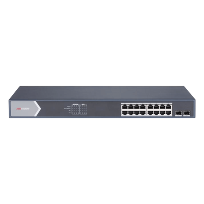 Switch PoE+ Administrable / 16 Puertos Gigabit / 2 Puertos SFP / Alcance Extendido 300 m (984.3 ft) / 225 W / Gestión Web y Nube