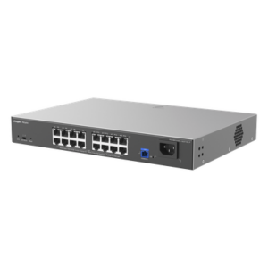 ONU/Switch PoE+ Híbrido Capa 2 / 16 Puertos 1000BASE-T / 1 Puerto PON 1G SC/UPC / 240W PoE+ / 34 Gbps / 6 kV Protección / 12.99 x 9.02 x 1.73 in.