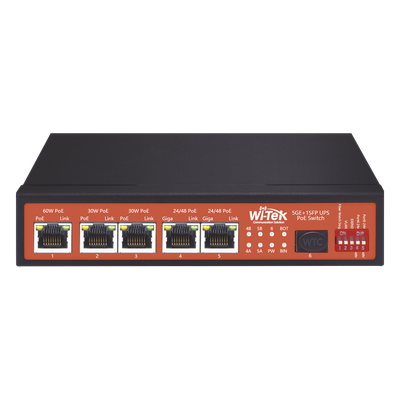 Controlador Solar de 5A con Switch PoE / 1 Puertos Gigabit PoE 802.3 bt / 2puertos PoE 802.3 af/at con 2 Puertos PoE Pasivo 24 Vcc / 1 Puerto SFP / No administrable