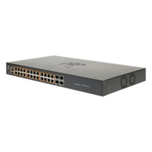 Switch / 24 Puertos PoE 802.3af/at / 200 W / Gigabit Ethernet / 4 SFP / Capa 2 / Gestión en la Nube / 19" Rack