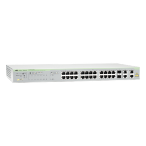 WebSmart Switch, 24 puertos PoE+ 10/100 Mbps + 2 puertos 10/100/1000 Mbps + 2 SFP Gigabit Combo, 193 W