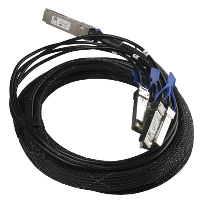 Cable de conexión breakout / 100G QSFP28 a 4x25G SFP28 / 40G QSFP+ a 4x10G SFP+ / 3m (10 pies)