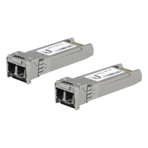 UFiber Módulo SFP+ 10G, transceptor MiniGibic MultiModo 10 Gbps, distancia 300m, conectores LC, paquete de 2 piezas