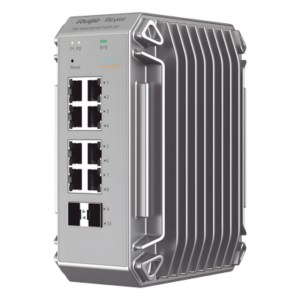 Switch Industrial PoE / 8 Puertos Gigabit 802.3af/at / 2 SFP 1Gb / -40°C a 75°C / IP40 / 125 W