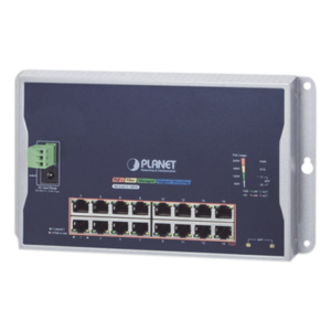 Switch Industrial Administrable Capa 2 de Pared / 16 Puertos PoE 802.3at Gigabit / 2 Puertos SFP / IP40 / -10 a 60 °C / 240W
