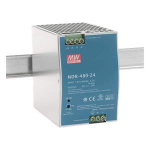 Fuente de Poder Industrial / 480W / Salida 24Vcc 20A / Entrada 100-240Vca / Eficiencia 92.5% / Riel DIN