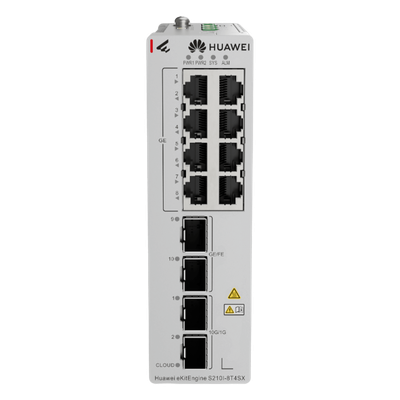 Switch Industrial / 8 Puertos RJ45 Gigabit / 2 SFP + 2 SFP+ 10G / Montaje Riel DIN / Fuente Redundante 1+1 / IP40 / -40°C a 75°C
