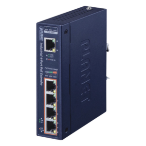 Extensor PoE Industrial / Entrada 802.3bt / 4 Salidas Gigabit 802.3af/at / Alcance 200 m (656 ft) / 95 W por Puerto