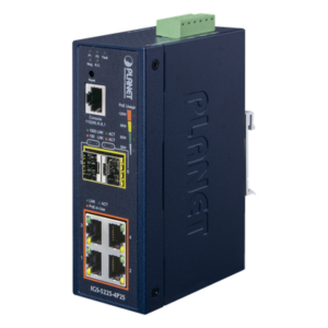 Switch Industrial Administrable Capa 2 / 4 Puertos PoE 802.3af/at Gigabit / 2 Puertos SFP 100/1000X / Anillo Redundante