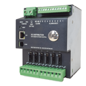 Unidad de Distribución de Energía DC / 6 Salidas / 60 A Total / Control Ethernet TCP-IP / SNMPv3 / Montaje Riel DIN