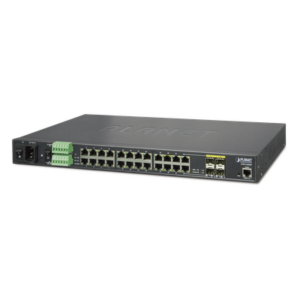 Switch Industrial Administrable / 24 Puertos Gigabit RJ45 / 4 Puertos SFP Compartidos / 48 Gbps / 157.48 ft