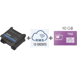 Router Teltonika LTE/4G RUT901 + 12 creditos RMS  + SIM de YOBI de 10GB por Mes durante un año de servicio (solo datos)