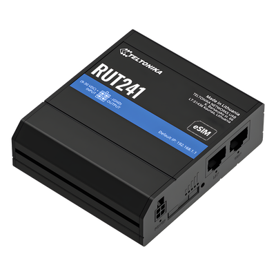 Router Celular Industrial / 4G LTE Cat 4 / eSIM / 2x Ethernet 10/100 Mbps / WiFi 802.11b/g/n / WAN Failover / -40°C a 75°C (-40°F a 167°F)