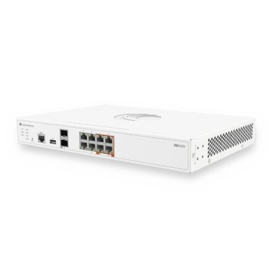 Network Service Edge / 10 Gbps Firewall / 2.5 Gbps Advanced Security / 8 x 2.5 GbE RJ45 / 2 x 10 GbE SFP+ / 4x PoE+ / SD-WAN / Cloud Management