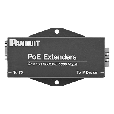 Receptor PoE/PoE+ / Hasta 610 m (2000 ft) / Cat5e/Cat6 / 10/100 Mbps / -40°C a 70°C