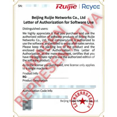 Licencia de Seguridad / 1 Año / 8 Funciones / Firewall RG-CF10S / IPS + AV + WAF / URL + APP + AI