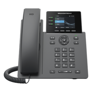 Teléfono IP / 3 Líneas SIP / 12 Botones Virtuales Programables / Pantalla LCD 2.8 Pulgadas / Puertos Gigabit con PoE / Audio HD