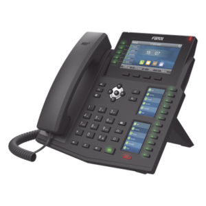 Teléfono IP Empresarial / 20 Líneas SIP / Triple Pantalla Color / Puertos Gigabit / PoE / Bluetooth / Opus