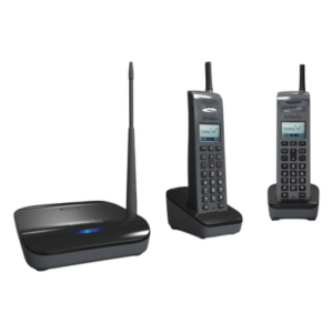 Sistema Telefónico Inalámbrico SIP / 902-928 MHz / 10 Cuentas SIP / 4 Llamadas Simultáneas / Cobertura 6 Pisos / Base + 2 Teléfonos