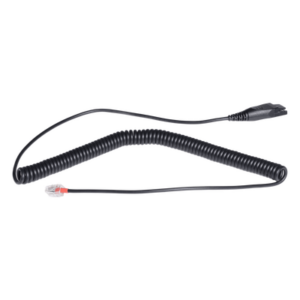Cable QD a RJ9 / Audio HD / Conexión Diademas a Teléfonos de Escritorio / Anti-enredos / Uso Intensivo