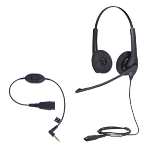 Kit Diadema Profesional / Cancelación de Ruido / Conexión QD y 3.5 mm / Brazo 270° / DSP / PeakStop