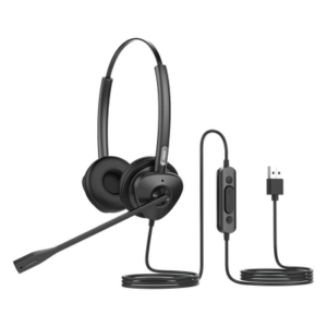 Diadema USB / Binaural / Cancelación de Ruido ENC / Audio HD / Micrófono Dual / Plug & Play