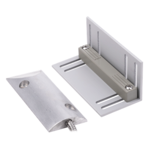 Contacto Magnético para Piso Uso Rudo / GAP 75 mm (3 in) / Cable Blindado 55 cm / 12 VCC / 0.5 A / Placa de Montaje en L