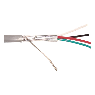 Cable para Alarma / 4x18 AWG / Blindado / Riser UL 1666 / 305 m (1000 ft) / Gris