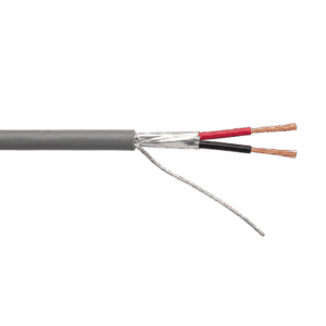Cable para Alarma / 2x18 AWG / Blindado / Riser CMR / 305 m (1000 ft) / Gris