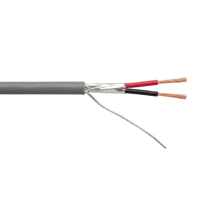 Cable para Alarma / 2x18 AWG / Blindado / Riser CMR / 305 m (1000 ft) / Gris