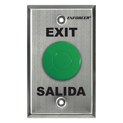 Botón de Salida Tipo Hongo / Contacto NO/NC / 24 VDC / Acero Inoxidable / Montaje en Caja Estándar