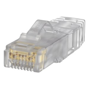 Plug RJ45 / Cat6A / 23-24 AWG / 50μm Oro / 2500 Ciclos / 100 Piezas / 0.26-0.31 in Diámetro