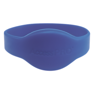 Brazalete de Proximidad / 125 kHz EM / 74 mm Diámetro / 2.43 pies / Wiegand 26 bits / Silicona Resistente al Agua / Azul