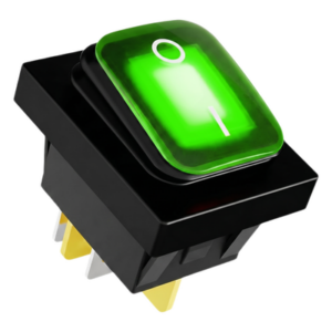 Interruptor Industrial / LED Verde / IP65 / NO-COM-NC / -40°C a 125°C / 30A / 38 x 28 x 29.5 mm