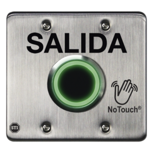 Botón de Salida NoTouch IR / Acero Inoxidable 304 / Salida Doble / Pestillo 0.5-20 s / LED Bicolor / Contacto Seco Tipo C