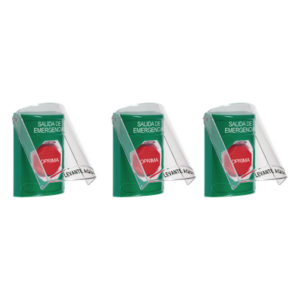 Botones de Emergencia / 3 Métodos de Activación / 3 Mensajes Configurables / Iluminación RGB / Contactos Forma C 10A / IP Compacto