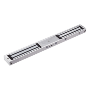 Cerradura Electromagnética Doble / 280 kg (617.3 lb) por Lado / 12/24 VCC / LED de Estado / Sin Magnetismo Residual / Sensor NC/NO