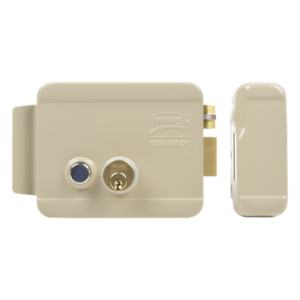 Cerradura Eléctrica / Doble Cerrojo / 12 VCC/VCA / 4 A Máx. / Botón Integrado / Exterior / Derecha