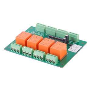 Tarjeta control de esclusas / 2 puertas / 4 relevadores 1A @ 115VAC / 2 triggers 5V / 73x94x20 mm / 12VDC