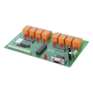 Tarjeta de Control Programable / 8 Puertas / 8 Relevadores Aislados / RS232 / 12-24 VCC y 24 VCA / 6.725 x 4.025 pulg