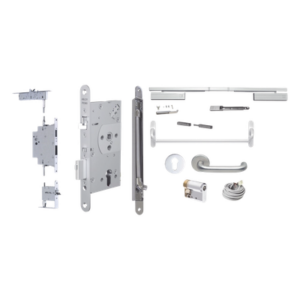 Kit de Cerradura Electrificada / Manija Activa / Barra Antipánico / 24V / Corte de Energía Seguro