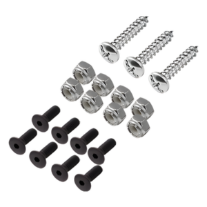 Kit de Instalación para Chapa Magnética / 19 Piezas / Tornillos Socket Flat 6/32 / Tuercas Insertables 6/32 / Tornillos Busca Rosca 8 x 3/4